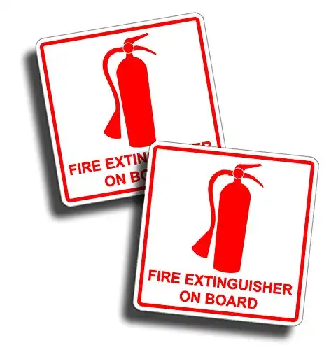 Fire Extinguisher On Board Sticker