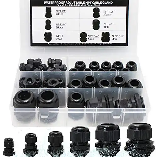 MAKERELE Waterproof Cable Glands Kit (50 pcs.)