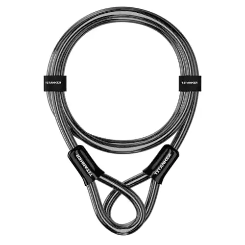 Titanker Bike Lock Cable,12mm (4 ft.)